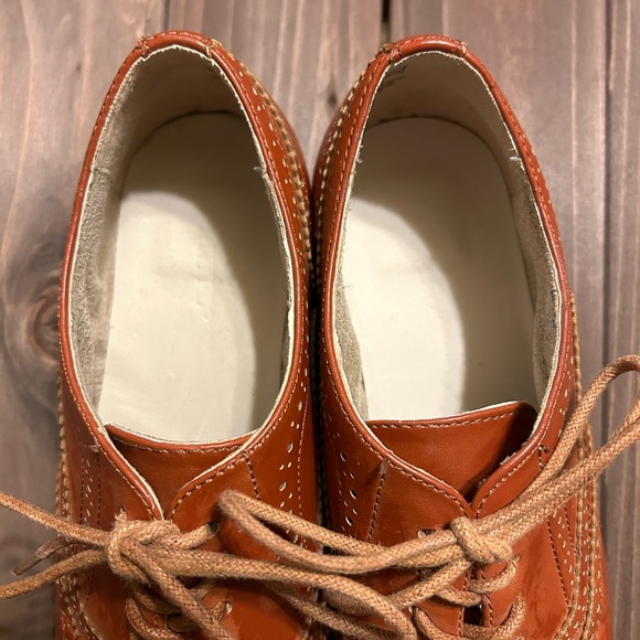 Wanted Babe Low Heel Oxford in Cognac - Picture 4 of 7